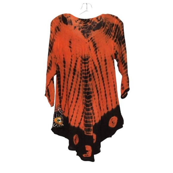 Jessica Taylor Swing Tunic One Size Boho Festival Colorful 3/4 Sleeves - Picture 5 of 6